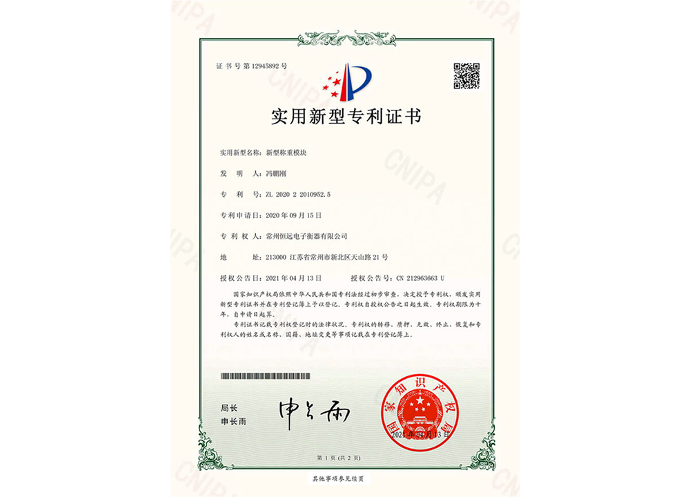 新型(xing)稱(cheng)重(zhong)糢(mo)塊